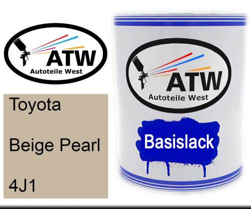 Toyota, Beige Pearl, 4J1: 1L Lackdose, von ATW Autoteile West.